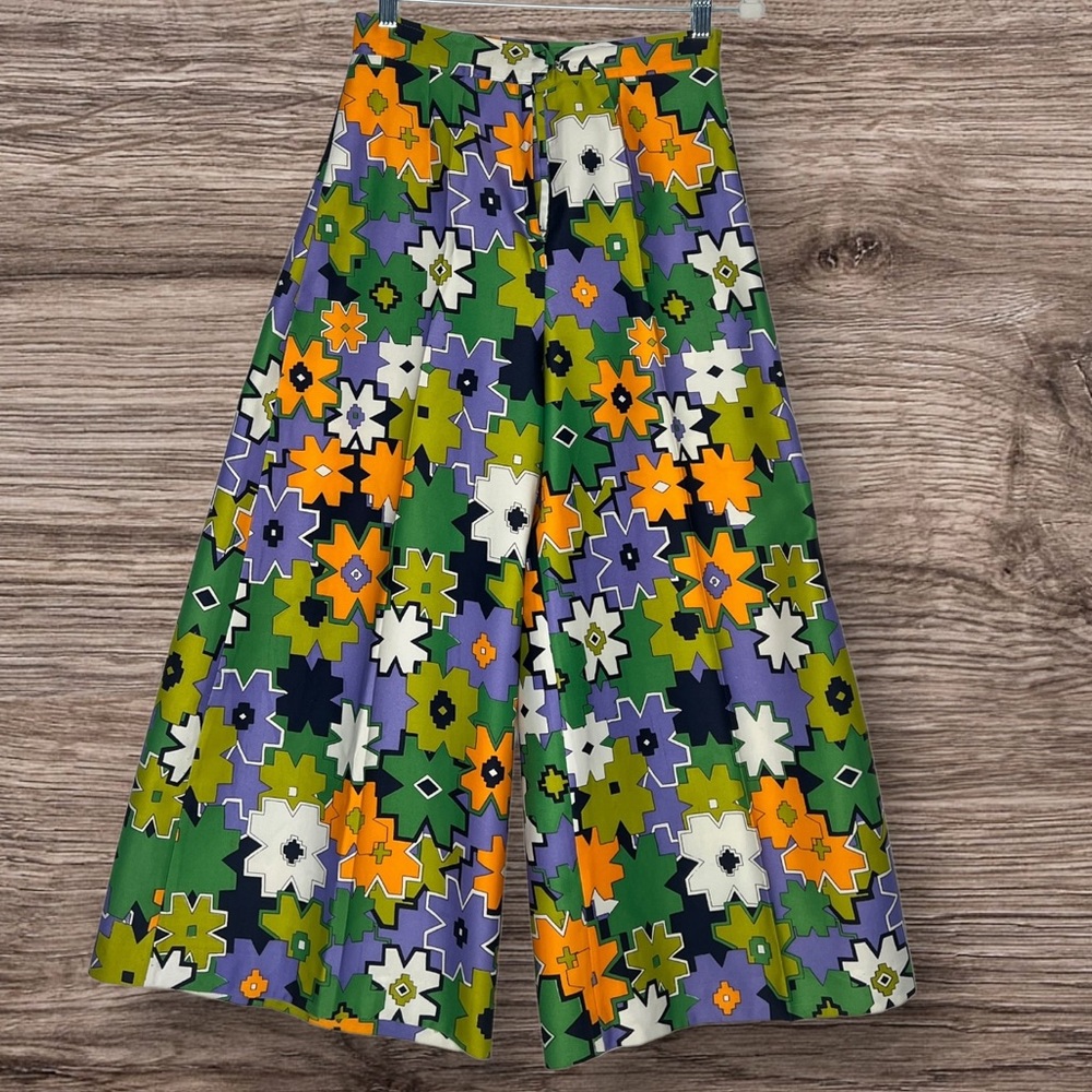Groovy '60s Floral Geometric Elephant Pants